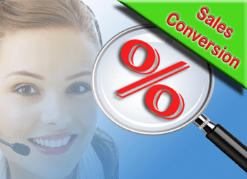 The efficacy of sales conversion is measured by the sales conversion rate