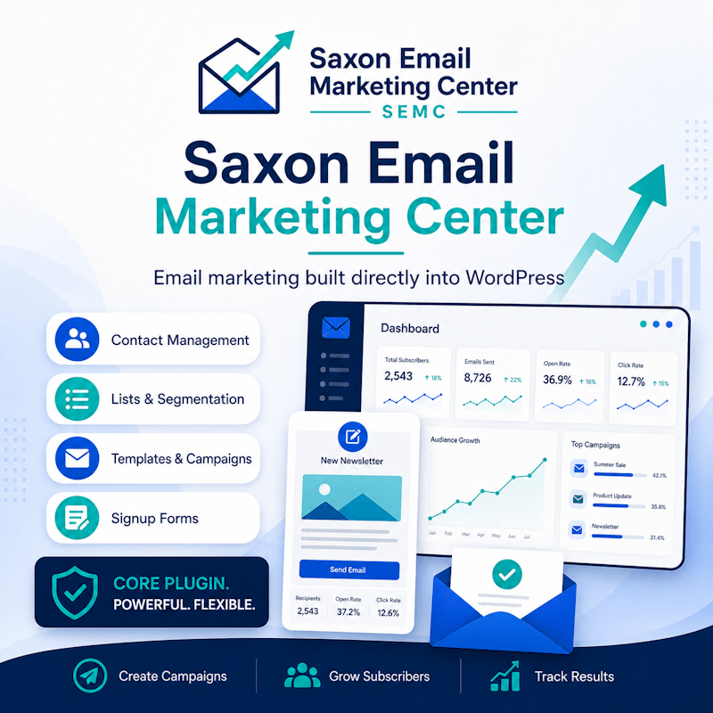 Saxon Email Marketing Center WordPress Plugin
