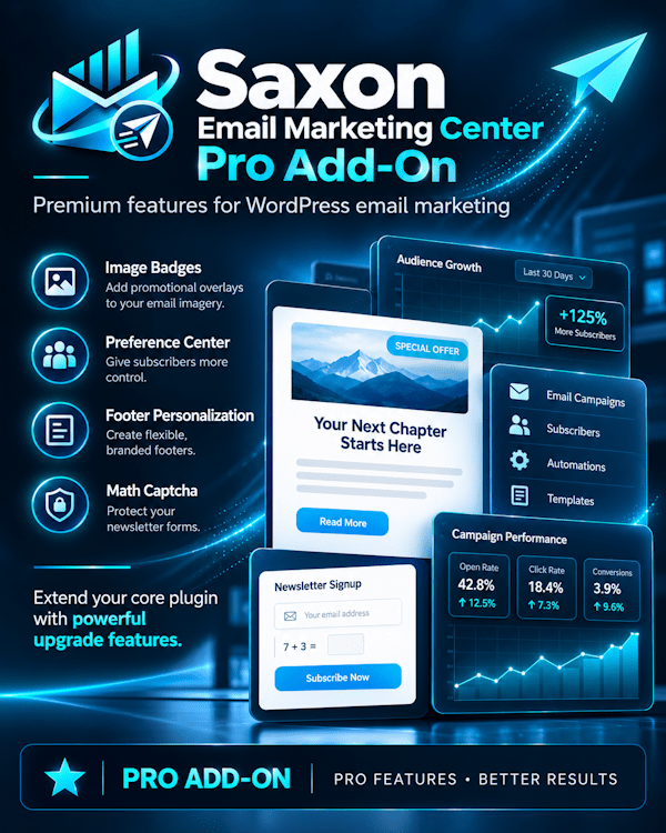 Saxon Email Marketing Center Pro Add-On